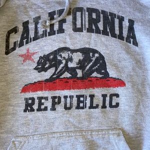 Heather Grey California Republic State Flag Hoodie